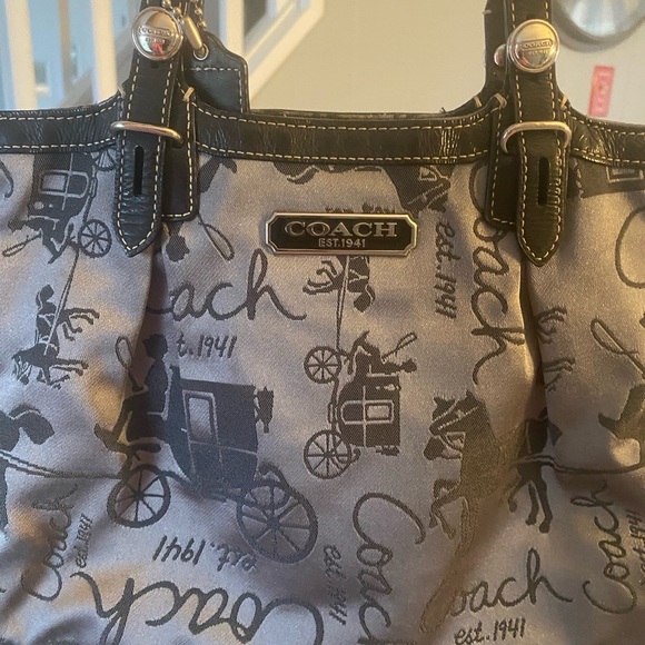 2010 Grey & Black Coach Stagecoach Bag - Picture 3 of 7